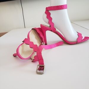 Loeffler Randall Fuchsia Scalloped Heels